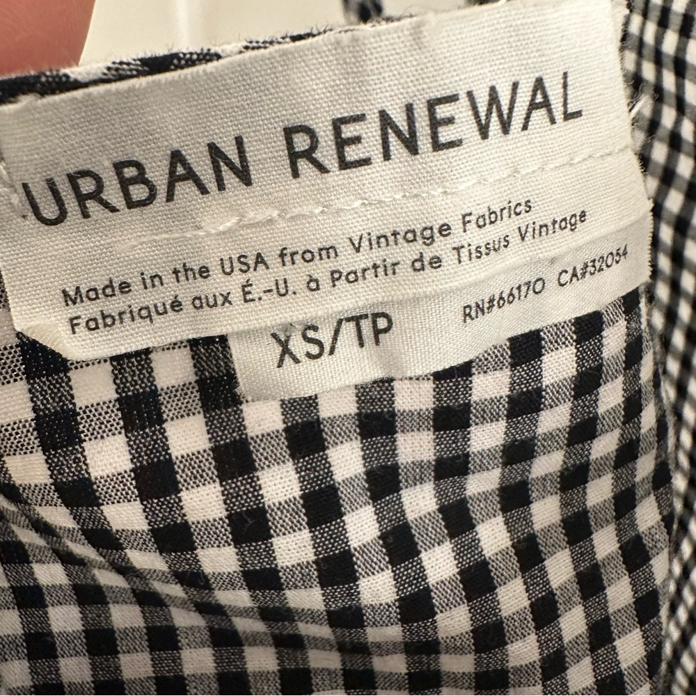 Urban Renewal Black and White Gingham Mini Dress - Picture 3 of 5